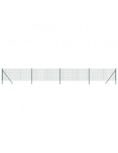 Recinzione Metallica Verde 0,8x10 m in Acciaio Zincato