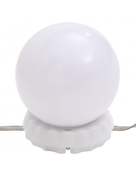 Specchio con Luci LED 60x30 cm Ovale in Vetro