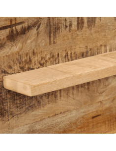 Specchio con Ripiani 80x8x55 cm Vetro e Legno Massello di Mango