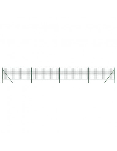 Recinzione Metallica Verde 1x10 m in Acciaio Zincato