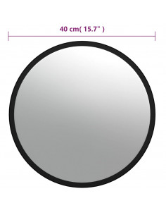 Specchio Convesso per Traffico Interno Nero Ø40 cm in Acrilico