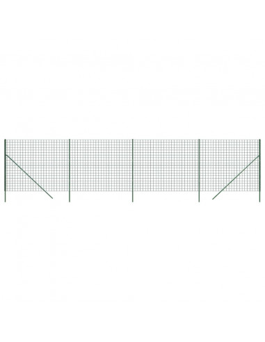 Recinzione Metallica Verde 1,8x10 m in Acciaio Zincato