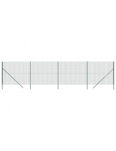 Recinzione Metallica Verde 1,8x10 m in Acciaio Zincato