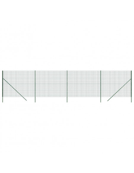 Recinzione Metallica Verde 2,2x10 m in Acciaio Zincato