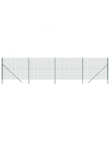 Recinzione Metallica Verde 2x10 m in Acciaio Zincato