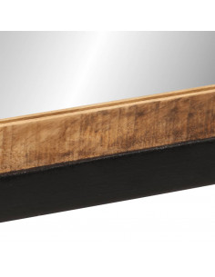 Specchio da Bagno 55x1x60 cm in Vetro e Legno Massello di Mango