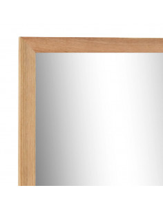 Specchio da Bagno 60x12x62 cm in Legno Massello di Noce
