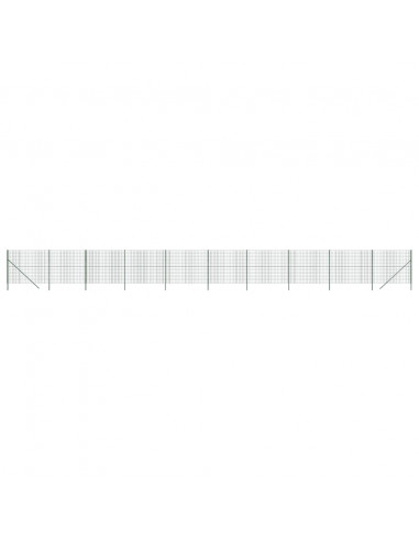 Recinzione Metallica Verde 1,8x25 m in Acciaio Zincato