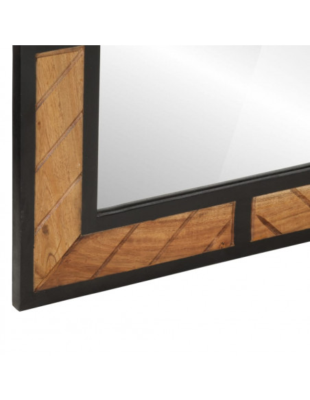 Specchio da Bagno 60x1x55 cm in Legno Massello di Acacia