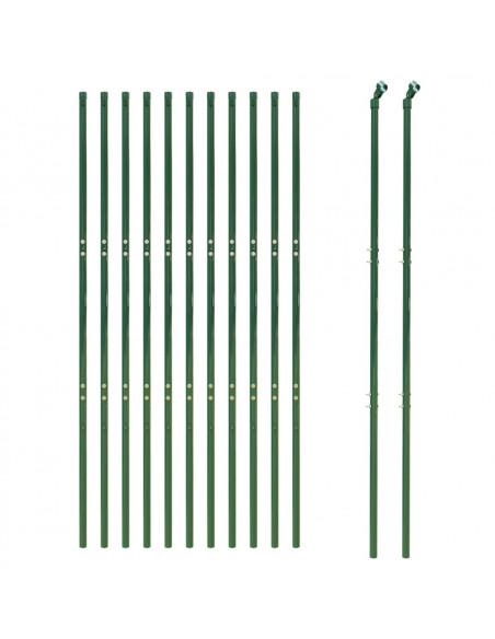 Recinzione Metallica Verde 1,8x25 m in Acciaio Zincato
