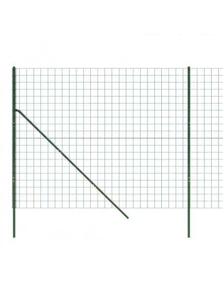 Recinzione Metallica Verde 2x25 m in Acciaio Zincato