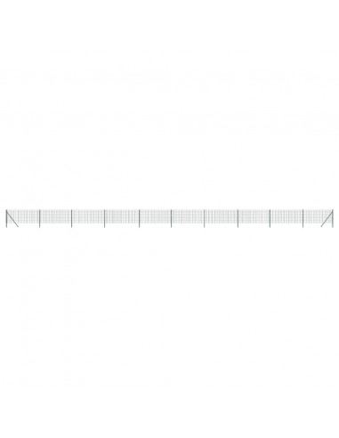 Recinzione Metallica Verde 0,8x25 m in Acciaio Zincato