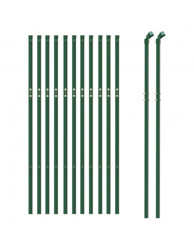 Recinzione Metallica Verde 0,8x25 m in Acciaio Zincato