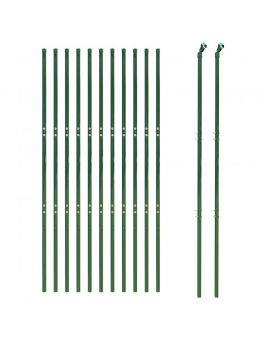 Recinzione Metallica Verde 2,2x25 m in Acciaio Zincato