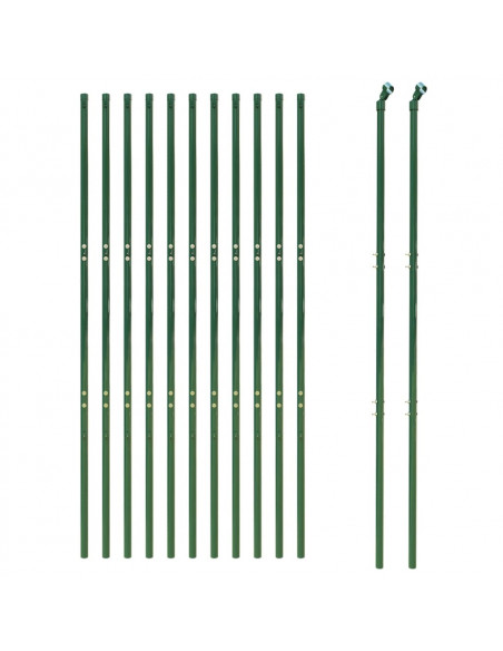 Recinzione Metallica Verde 2,2x25 m in Acciaio Zincato