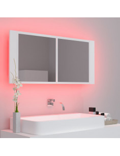 Specchio da Bagno con LED Bianco 100x12x45 cm in Acrilico