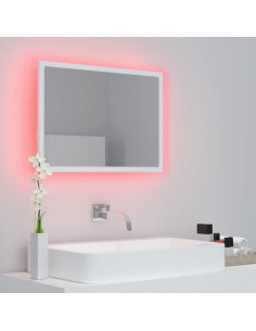 Specchio da Bagno con LED Bianco 60x8,5x37 cm in Acrilico