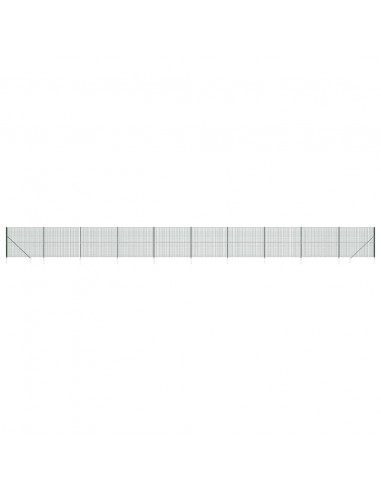 Recinzione Metallica con Picchetti Ancoraggio Verde 1,4x25 m