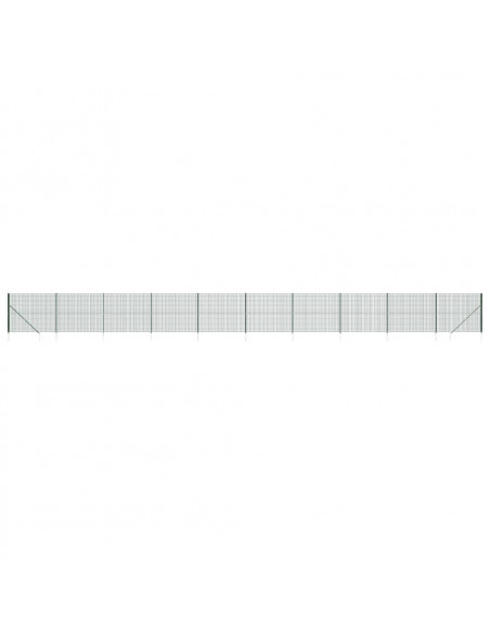 Recinzione Metallica con Picchetti Ancoraggio Verde 1,4x25 m