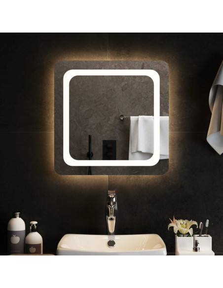 Specchio da Bagno con Luci LED 50x50 cm