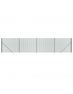 Recinzione Metallica con Picchetti Ancoraggio Verde 2x10 m 2