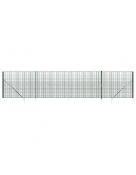 Recinzione Metallica con Picchetti Ancoraggio Verde 2x10 m