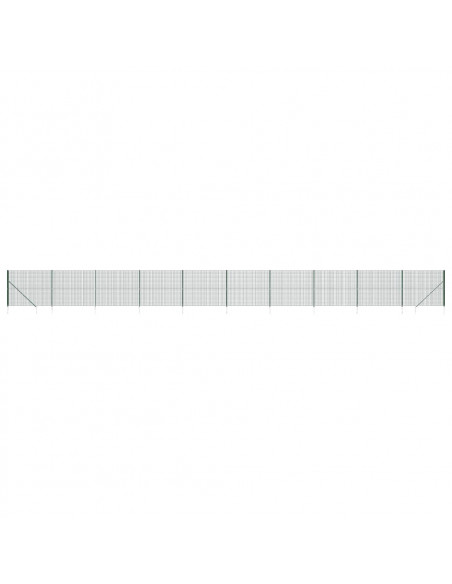 Recinzione Metallica con Picchetti Ancoraggio Verde 2x25 m