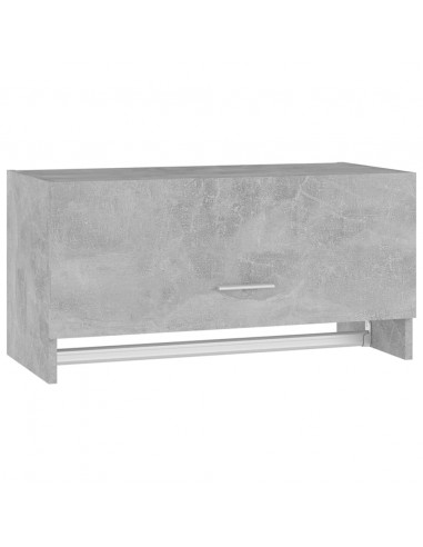 Armadio Grigio Cemento 70x32,5x35 cm in Legno Multistrato