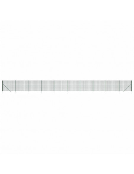 Recinzione Metallica con Picchetti Ancoraggio Verde 2,2x25 m