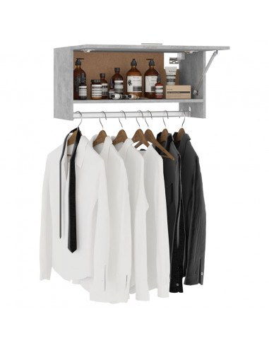 Armadio Grigio Cemento 70x32,5x35 cm in Legno Multistrato