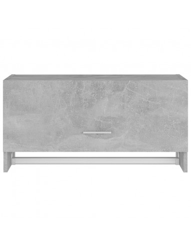 Armadio Grigio Cemento 70x32,5x35 cm in Legno Multistrato