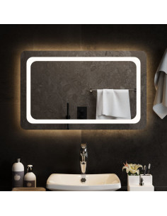 Specchio da Bagno con Luci LED 80x50 cm