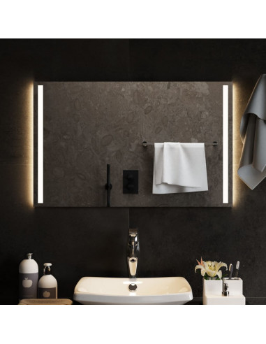Specchio da Bagno con Luci LED 80x50 cm