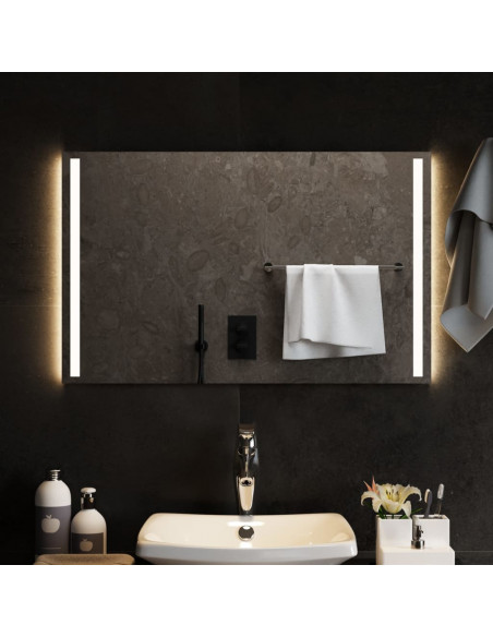Specchio da Bagno con Luci LED 80x50 cm