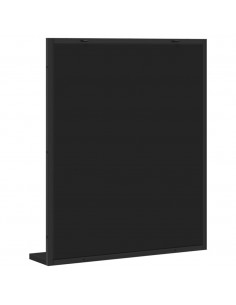 Specchio da Bagno con Ripiano Nero 50x12x60cm Legno Multistrato