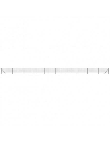 Recinzione Metallica Antracite 1,1x25 m in Acciaio Zincato