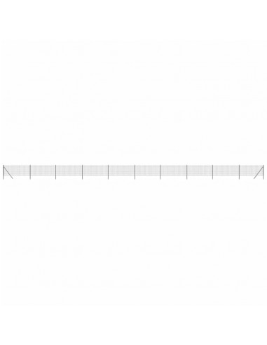 Recinzione Metallica Antracite 0,8x25 m in Acciaio Zincato