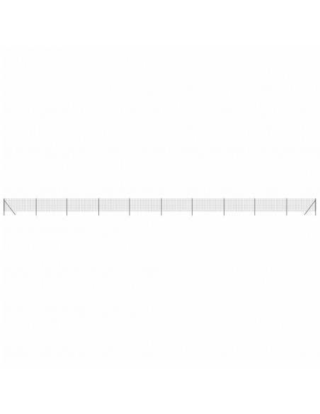Recinzione Metallica Antracite 0,8x25 m in Acciaio Zincato