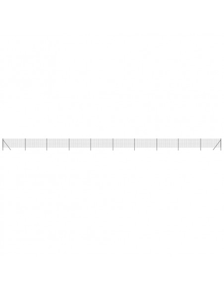 Recinzione Metallica Antracite 1x25 m in Acciaio Zincato