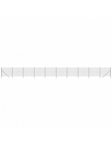 Recinzione Metallica Antracite 1,4x25 m in Acciaio Zincato