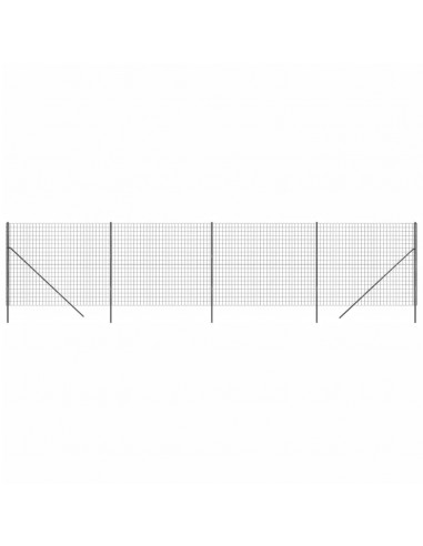Recinzione Metallica Antracite 2x10 m in Acciaio Zincato