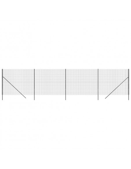Recinzione Metallica Antracite 1,6x10 m in Acciaio Zincato