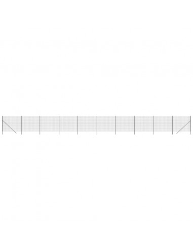 Recinzione Metallica Antracite 1,8x25 m in Acciaio Zincato