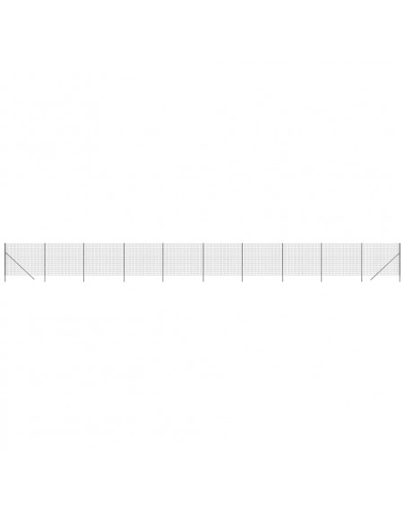 Recinzione Metallica Antracite 1,8x25 m in Acciaio Zincato