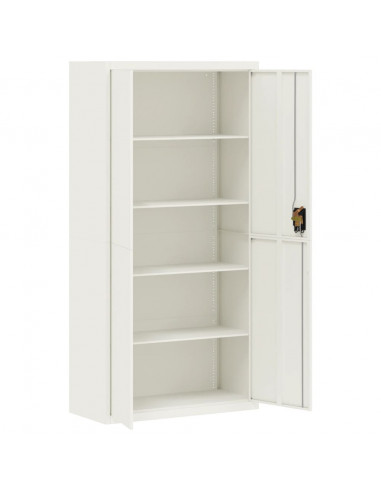 Armadio Classificatore Bianco 90x40x180 cm in Acciaio