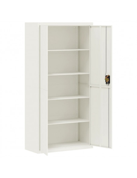 Armadio Classificatore Bianco 90x40x180 cm in Acciaio