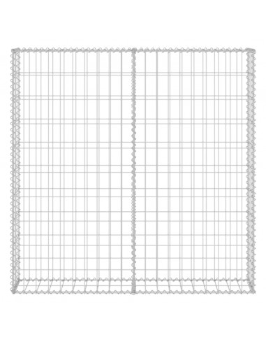 Gabbione in Acciaio Zincato Coperto 80x20x100 cm