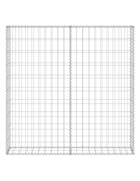 Gabbione in Acciaio Zincato Coperto 80x20x100 cm