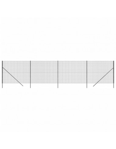 Recinzione Metallica Antracite 1,4x10 m in Acciaio Zincato