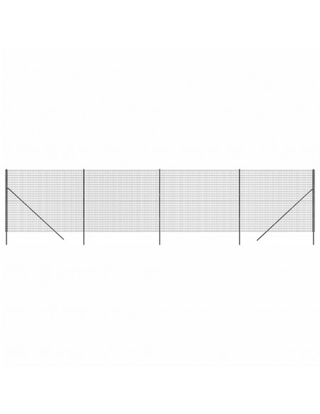 Recinzione Metallica Antracite 1,4x10 m in Acciaio Zincato